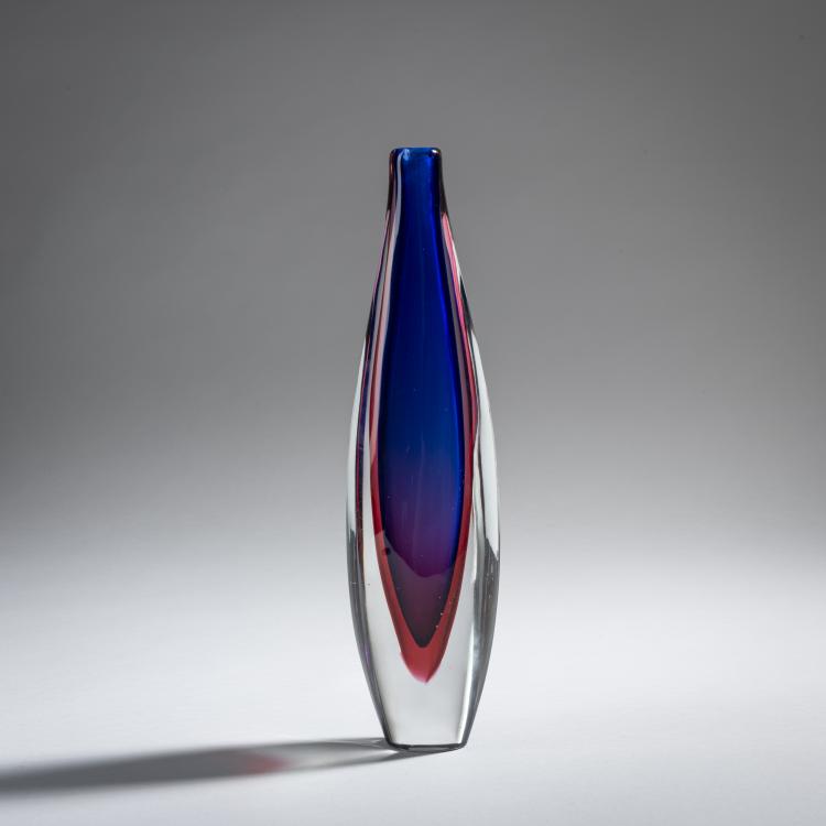 Hauptbild zu Objekt, 'Sommerso blu rubino' vase, c. 1954, Flavio Poli, Seguso Vetri d'Arte, Murano, 161B 365