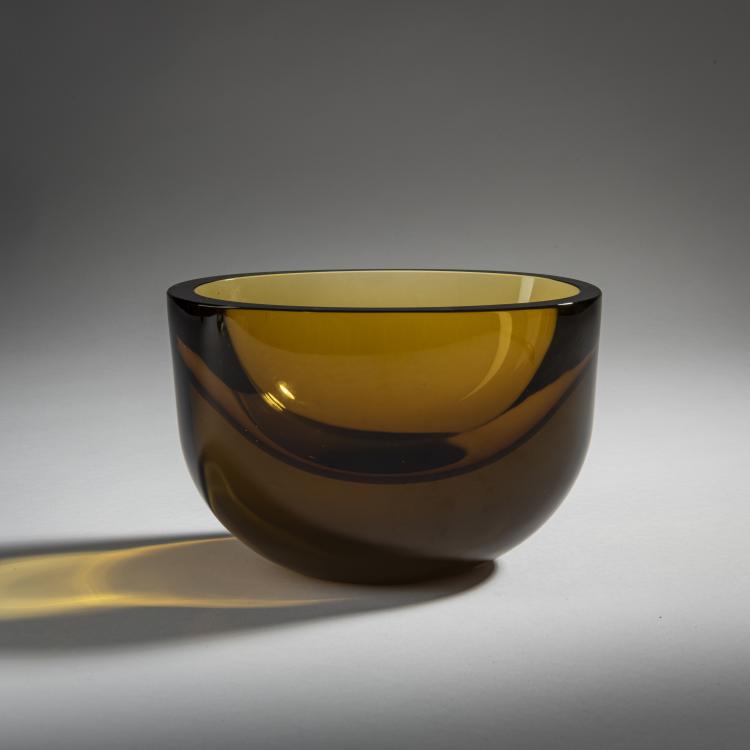 Hauptbild zu Objekt, 'Sommerso giallo topazio brusciato' bowl, 1957, Flavio Poli, Seguso Vetri d'Arte, Murano, 161B 372