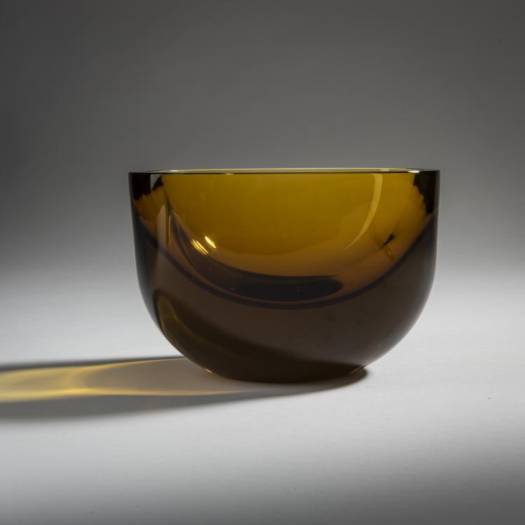 Bild 1 zu Objekt, 'Sommerso giallo topazio brusciato' bowl, 1957, Flavio Poli, Seguso Vetri d'Arte, Murano, 161B 372