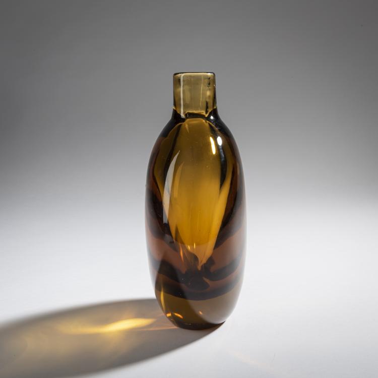 Bild 1 zu Objekt, Vase 'Sommerso giallo topazio brusciato', 1957, Flavio Poli, Seguso Vetri d'Arte, Murano, 161B 373