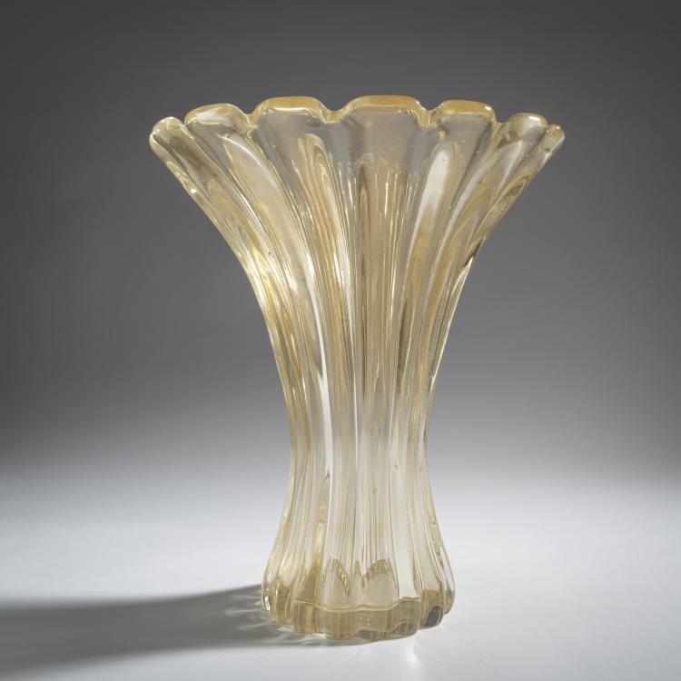 Hauptbild zu Objekt, 'A coste' vase, c. 1942, Flavio Poli, Seguso Vetri d'Arte, Murano, 161B 297