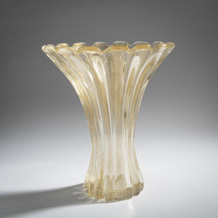 Bild 1 zu Objekt, 'A coste' vase, c. 1942, Flavio Poli, Seguso Vetri d'Arte, Murano, 161B 297