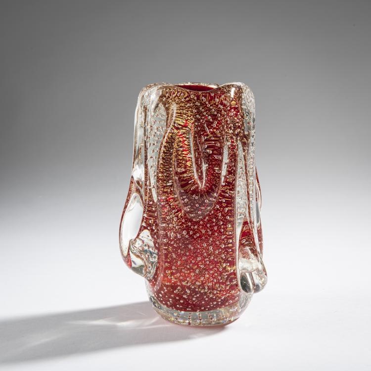 Hauptbild zu Objekt, Vase 'A bullicante', 1939, Flavio Poli, Seguso Vetri d'Arte, Murano, 161B 288