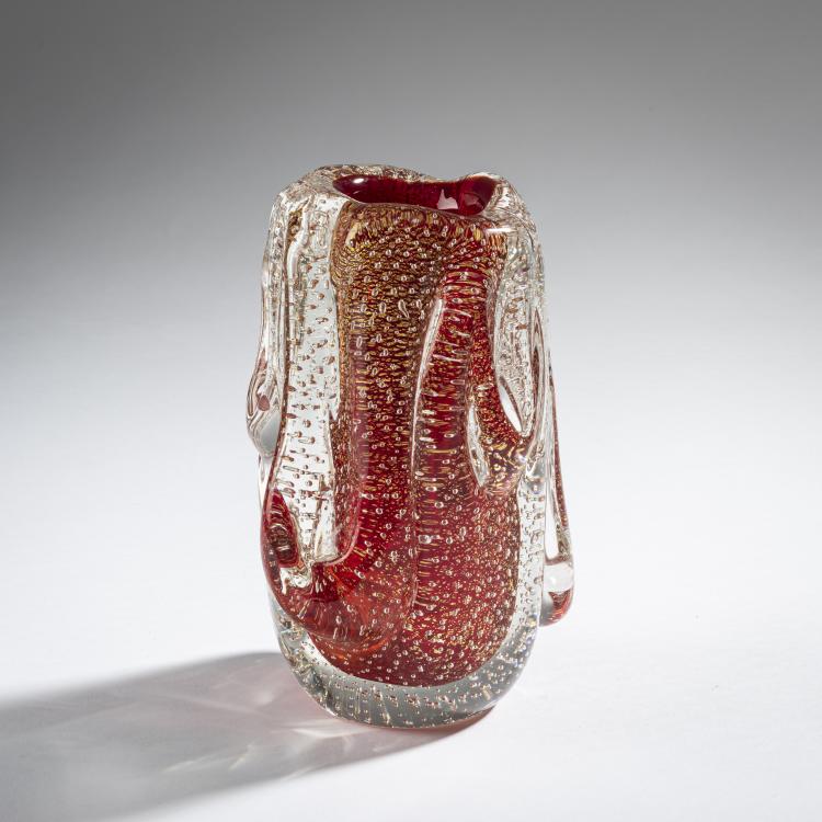 Bild 2 zu Objekt, Vase 'A bullicante', 1939, Flavio Poli, Seguso Vetri d'Arte, Murano, 161B 288