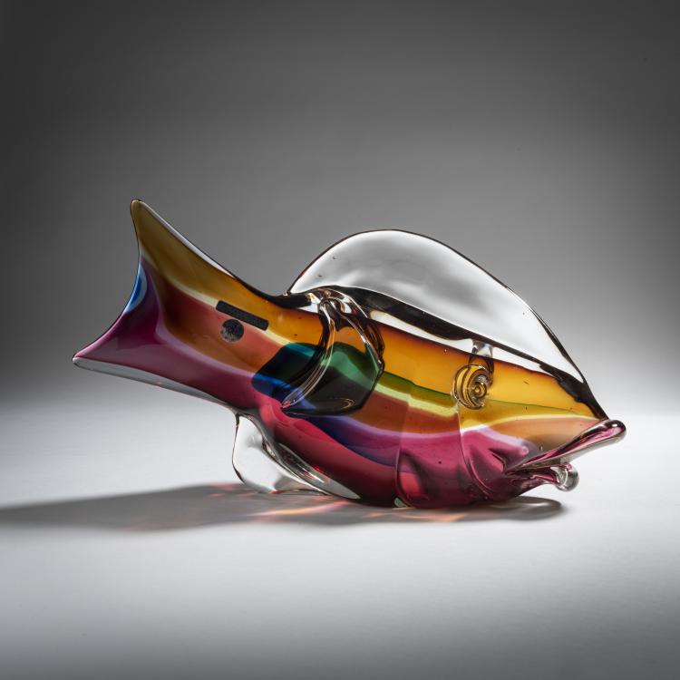 Hauptbild zu Objekt, Fisch, um 1970, Cenedese, Gino, Murano (zugeschrieben), 161B 418