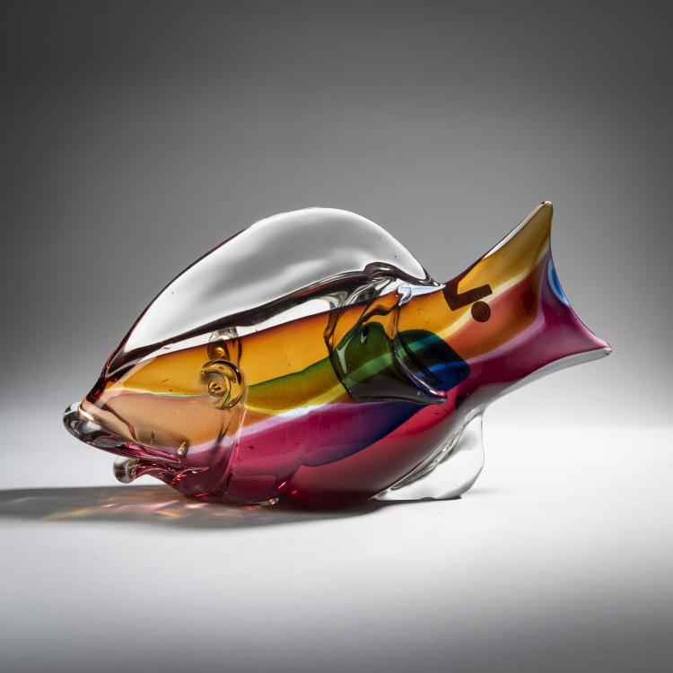 Bild 1 zu Objekt, Fisch, um 1970, Cenedese, Gino, Murano (zugeschrieben), 161B 418