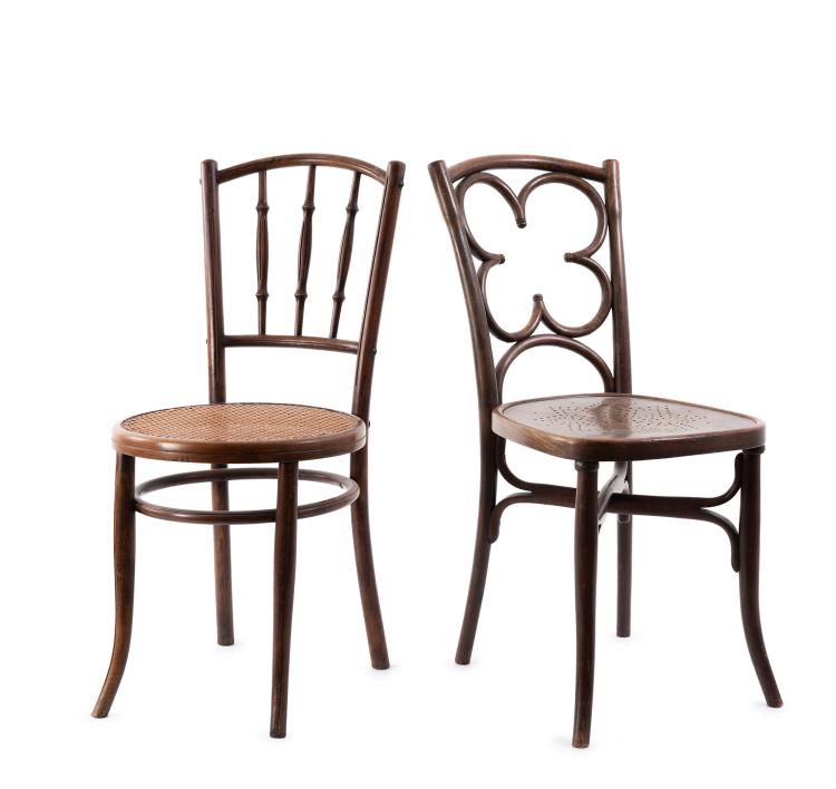Hauptbild zu Objekt, Zwei St&uuml;hle, 1860er Jahre, Thonet, Wien, 161C 437
