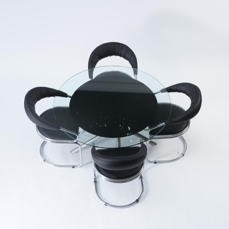 Hauptbild zu Objekt, 'Nodo' table, 1970 and 4 chairs, 1970s, Carlo Bartoli,Giotto Stoppino, Kartell, Noviglio; T 70, Mailand, 161A 166