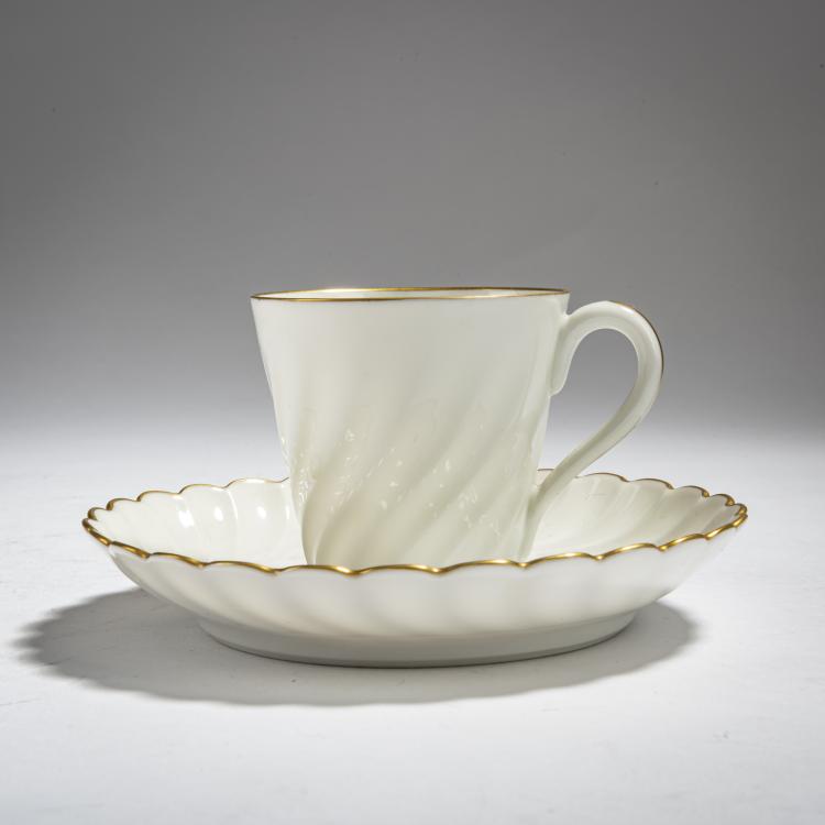 Bild 1 zu Objekt, Mocha cup 'Ribbed with Gold Rim', 1894, Wenzel Hasler,Johann Huttig, Nymphenburg, KPM, 162C 456