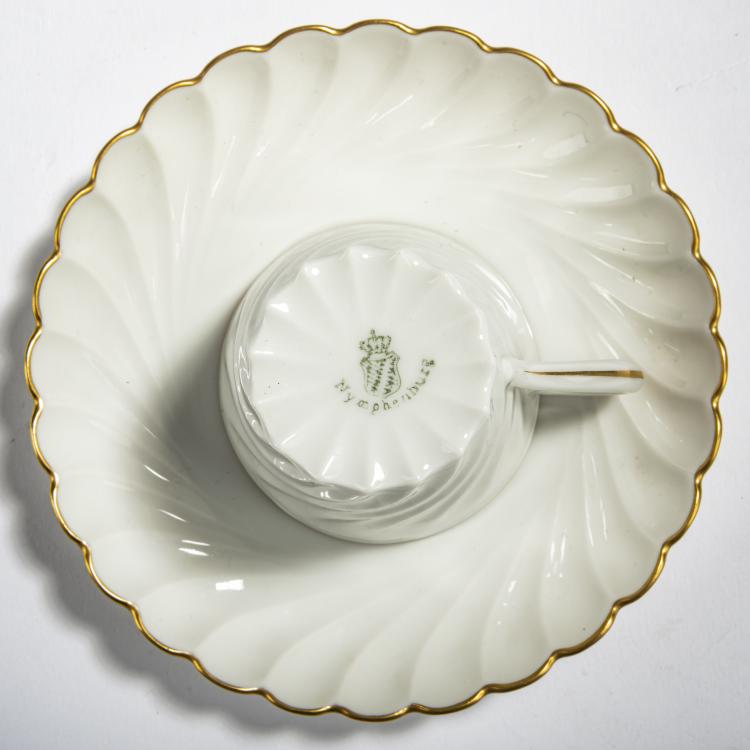 Bild 3 zu Objekt, Mocha cup 'Ribbed with Gold Rim', 1894, Wenzel Hasler,Johann Huttig, Nymphenburg, KPM, 162C 456