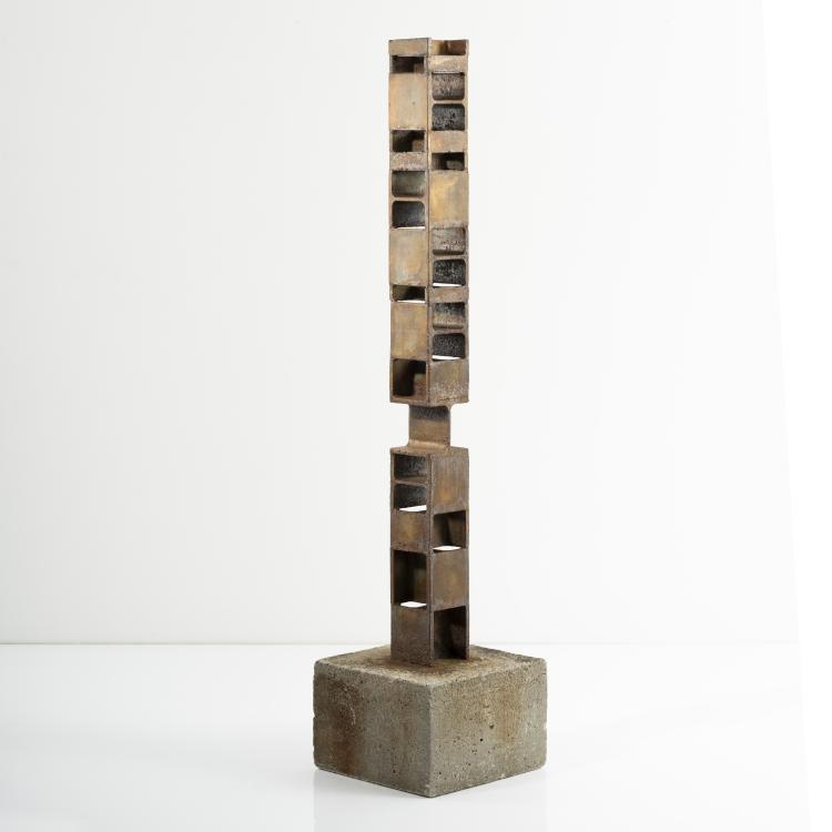Bild 4 zu Objekt, Iron sculpture / stele, 1970 / 80s, D&auml;nemark (zugeschrieben), 161C 619