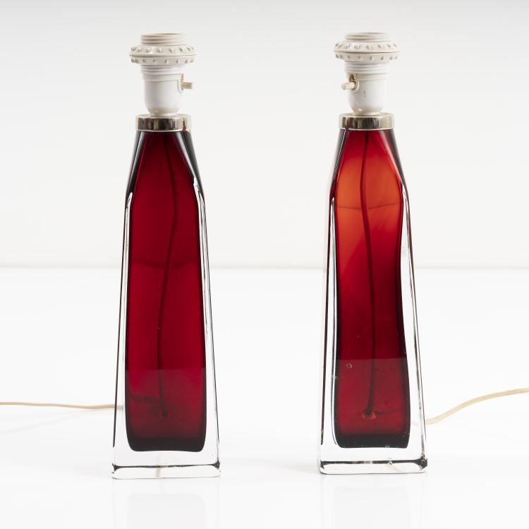 Bild 2 zu Objekt, 2 table lights, 1960s, Holmegaard, Kopenhagen (zugeschrieben), 161C 650