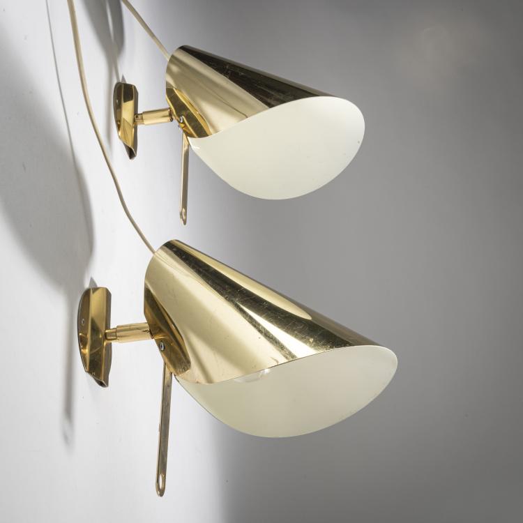 Bild 1 zu Objekt, 2 wall lights, 1960s, Schweden (zugeschrieben), 161C 682