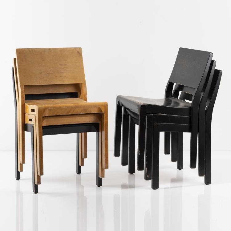 Bild 3 zu Objekt, Sechs Stapelst&uuml;hle '11/'611', 1929, Alvar Aalto, Artek, Helsinki, 161C 462