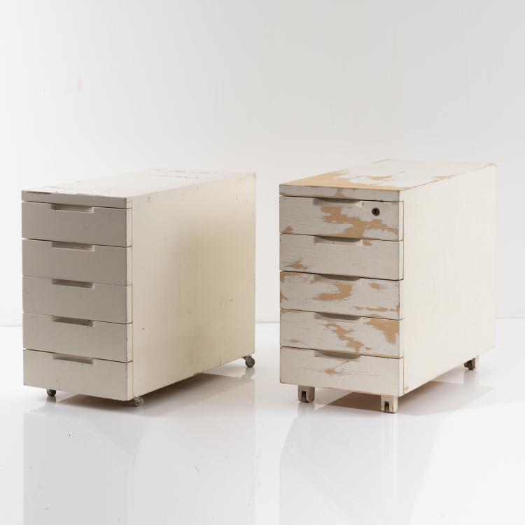 Hauptbild zu Objekt, Zwei Schubladencontainer '296', 1930, Alvar Aalto, Artek, Helsinki, 161C 465