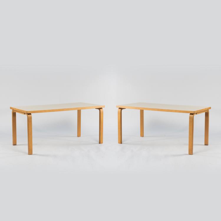 Hauptbild zu Objekt, Zwei Tische 'L-Leg', um 1933, Alvar Aalto, Artek, Helsinki, 161C 482