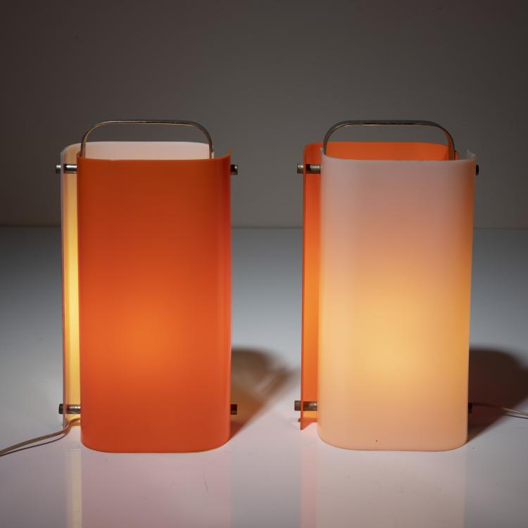 Bild 1 zu Objekt, 2 'Polsino' table lights, 1968, Gio Ponti, Harvey Guzzini, Mailand; design house, Mailand, 161A 131