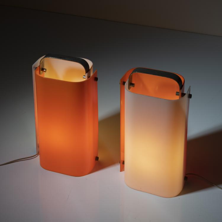 Bild 2 zu Objekt, 2 'Polsino' table lights, 1968, Gio Ponti, Harvey Guzzini, Mailand; design house, Mailand, 161A 131