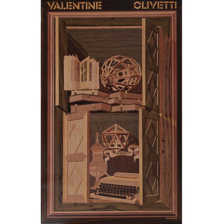 Hauptbild zu Objekt, 'Valentine Olivetti' poster, c. 1970, Milton Glaser,George Leavitt, Olivetti, Ivrea, 161A 81