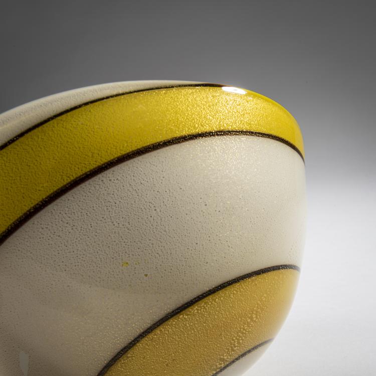 Bild 4 zu Objekt, Schale 'Opala fascia giallo bordo nero', um 1955, Flavio Poli, Seguso Vetri d'Arte, Murano, 161B 369