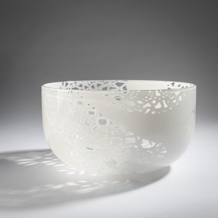 Hauptbild zu Objekt, 'Merletto' bowl, 1972, Birgitta Karlsson,Owe Thorssen, Venini & C., Murano, 161B 333