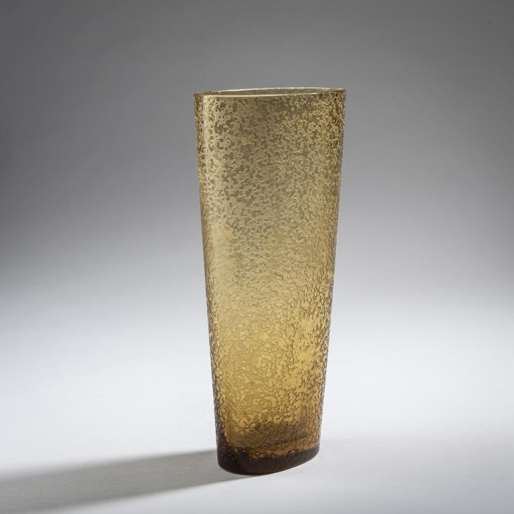 Bild 1 zu Objekt, Vase 'Sommerso corroso', um 1957, Flavio Poli, Seguso Vetri d'Arte, Murano, 161B 378