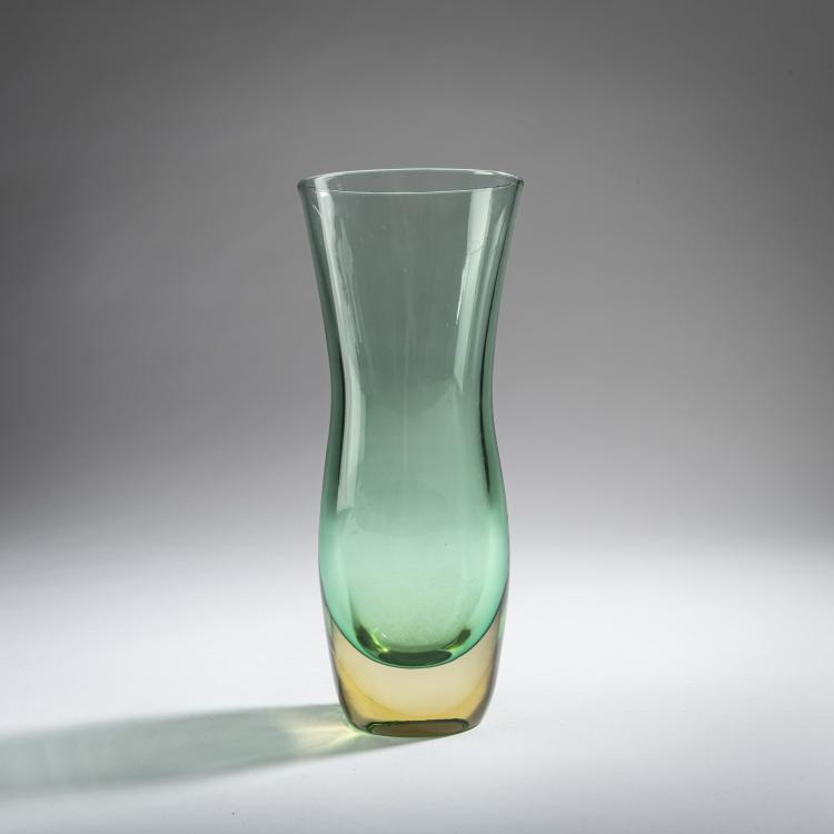 Hauptbild zu Objekt, Vase 'Sommerso verde giallo', 1957, Flavio Poli, Seguso Vetri d'Arte, Murano, 161B 375