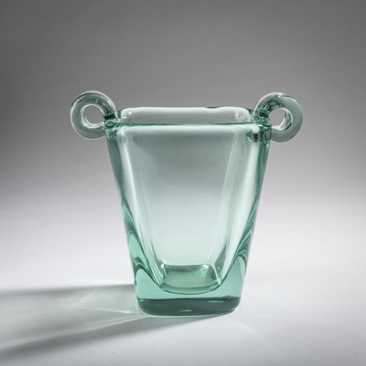 Bild 1 zu Objekt, Henkelvase 'Verde nord', 1942, Flavio Poli, Seguso Vetri d'Arte, Murano, 161B 296