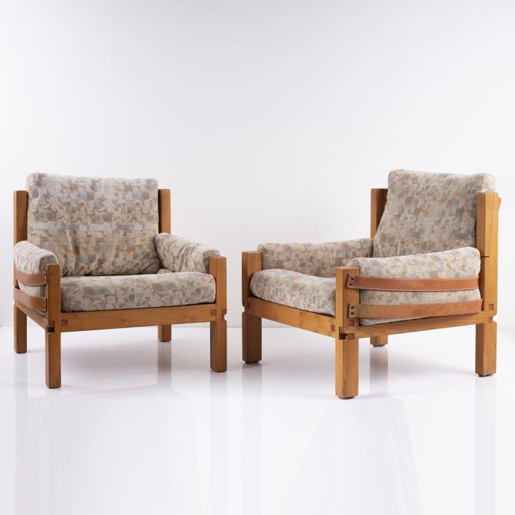 Hauptbild zu Objekt, 2 armchairs 'S15', c. 1967, Pierre Chapo, Chapo Gordes, Gordes, 161C 656