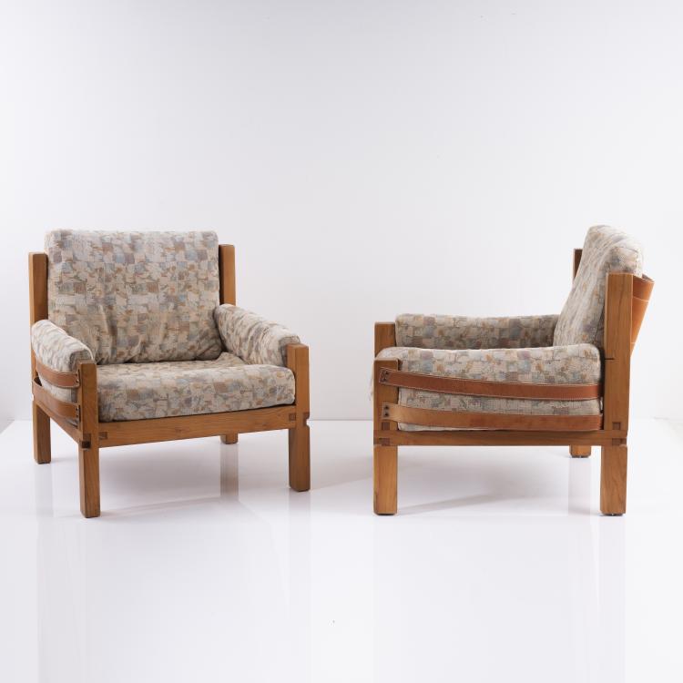 Bild 2 zu Objekt, 2 armchairs 'S15', c. 1967, Pierre Chapo, Chapo Gordes, Gordes, 161C 656