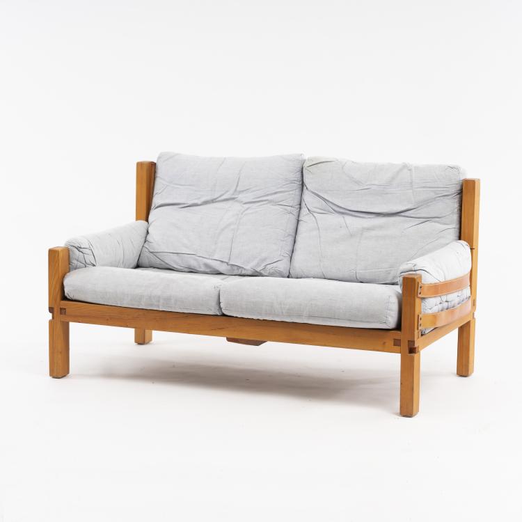 Hauptbild zu Objekt, Zweisitzer Sofa 'S18', um 1967, Pierre Chapo, Chapo Gordes, Gordes, 161C 655