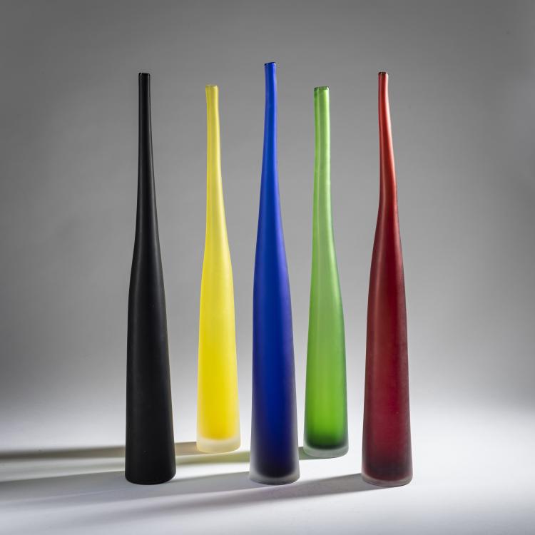 Hauptbild zu Objekt, F&uuml;nf Vasen 'Bambu', 1998, Arcade, Murano, 161B 428