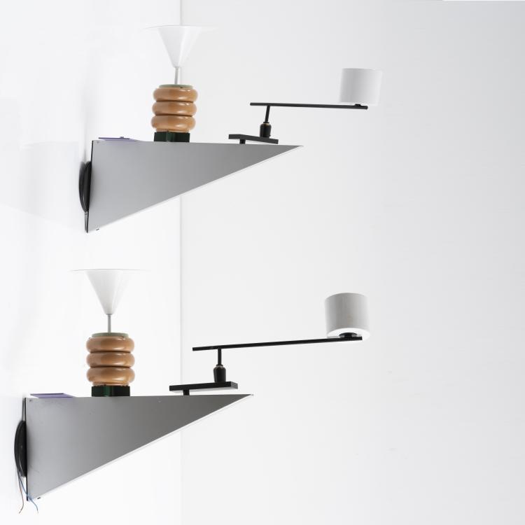 Hauptbild zu Objekt, 2 'Puzzle 2' wall lights, 1988, Gerard Taylor,Daniel Weil, Memphis, Mailand, 161C 774