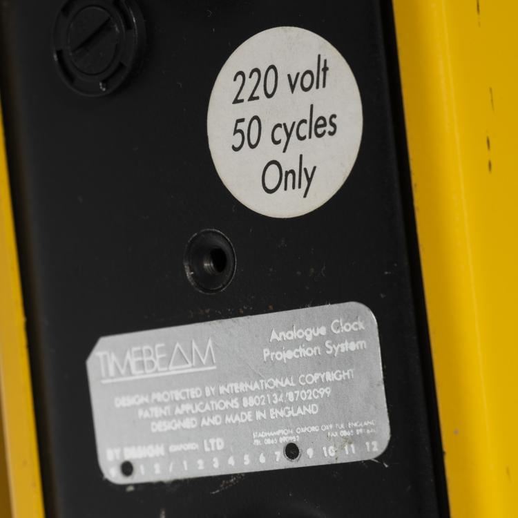 Bild 7 zu Objekt, Projection clock 'Time Beam', 1985, Stephen Savage, Timebeam, England; Savage, Stephen; Savage, Anthea, 161C 769