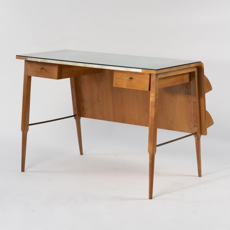 Hauptbild zu Objekt, Desk with bookshelf, 1950s, Italien (zugeschrieben), 161C 525