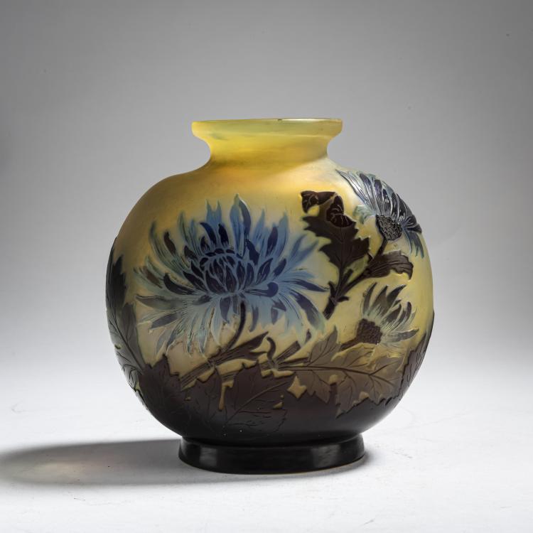 Hauptbild zu Objekt, 'Chrysanth&egrave;mes' vase, 1920-36, Emile Gall&eacute;, Gall&eacute;, Etablissements, Nancy, 162B 164