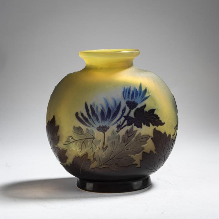 Bild 1 zu Objekt, 'Chrysanth&egrave;mes' vase, 1920-36, Emile Gall&eacute;, Gall&eacute;, Etablissements, Nancy, 162B 164