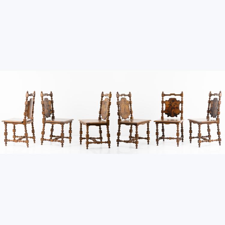 Hauptbild zu Objekt, 6 chairs, 1889/1890, Emile Gall&eacute;, Gall&eacute;, Emile, Nancy, 162C 324