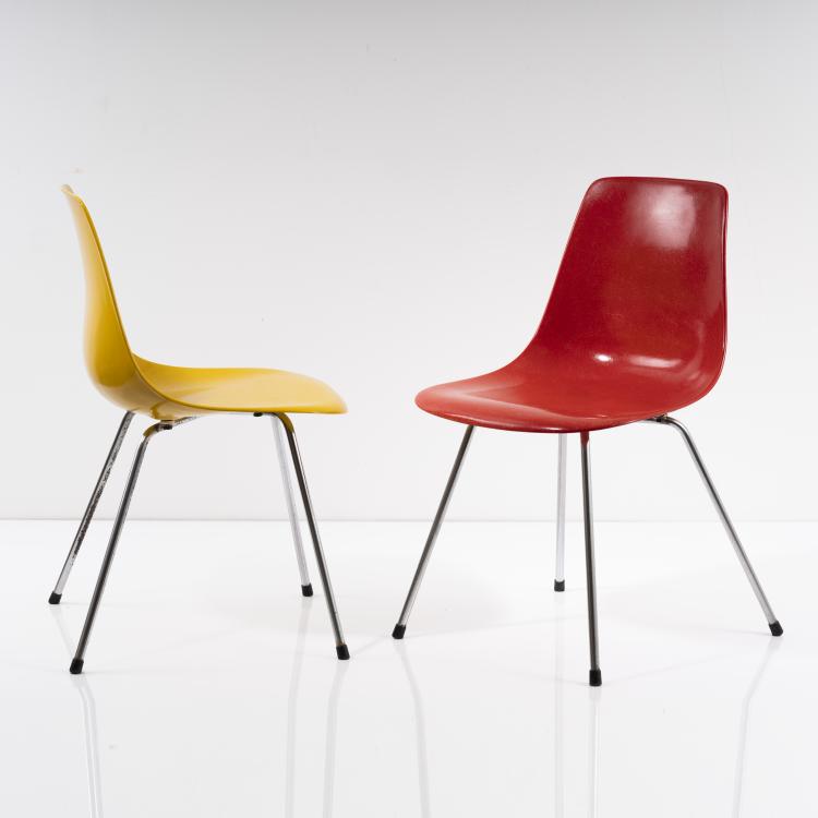 Hauptbild zu Objekt, 2 chairs, c. 1955, Frankreich, 161C 530
