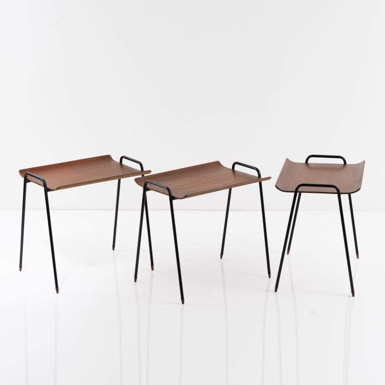 Bild 2 zu Objekt, 3 stacking tables, c. 1952, Hans Georg Bellmann (in the style of), 161C 512