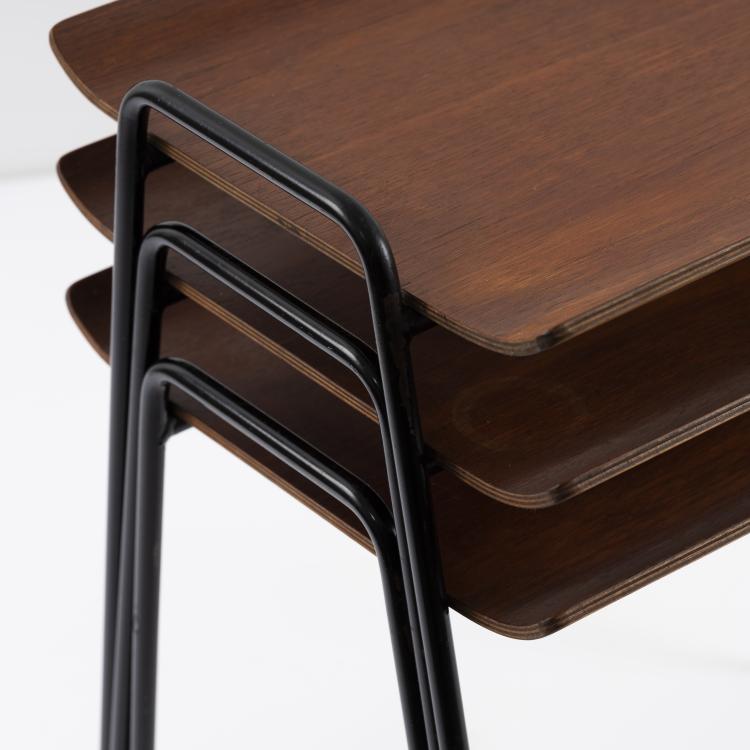 Bild 3 zu Objekt, 3 stacking tables, c. 1952, Hans Georg Bellmann (in the style of), 161C 512