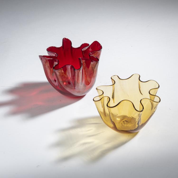 Bild 2 zu Objekt, 2 'Fazzoletto' vases, 1949/50, Fulvio Bianconi, Venini & C., Murano, 161B 301