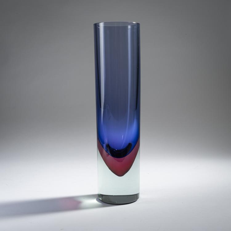 Hauptbild zu Objekt, Vase 'Sommerso blu rubino', um 1954, Flavio Poli, Seguso Vetri d'Arte, Murano, 161B 366
