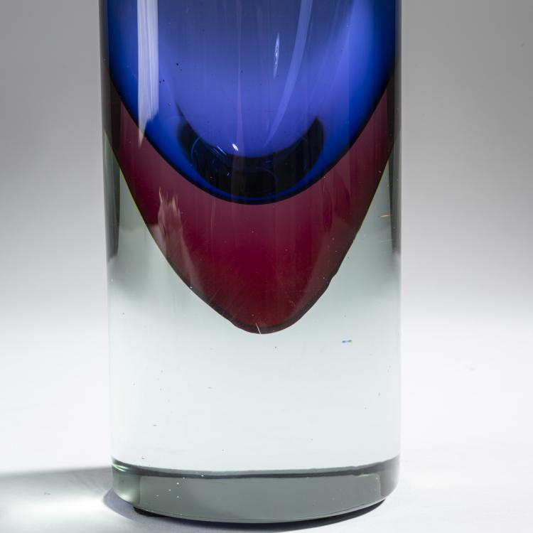 Bild 2 zu Objekt, Vase 'Sommerso blu rubino', um 1954, Flavio Poli, Seguso Vetri d'Arte, Murano, 161B 366