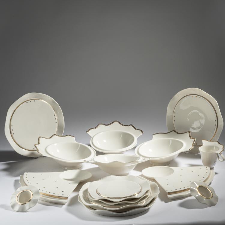 Bild 1 zu Objekt, 'Albertine' tableware from the 'Follies' series, 1989, Bořek &Scaron;&iacute;pek, Driade, Porceleyne Fles, Delft, 161C 575