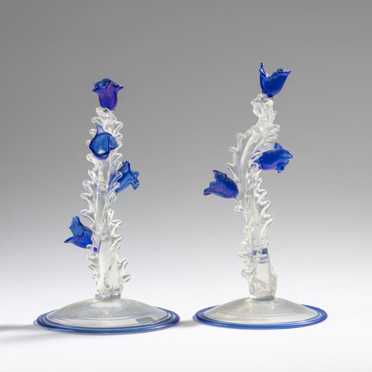 Bild 1 zu Objekt, Paar Bl&uuml;tenzweige, 1929, Carlo Scarpa, Cappellin, M.V.M., Murano, 161B 259