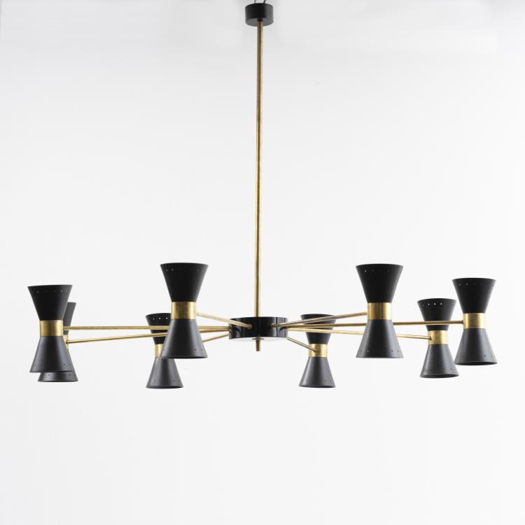 Bild 1 zu Objekt, Ceiling light, c. 1959, Stilnovo, Mailand (zugeschrieben), 161A 50