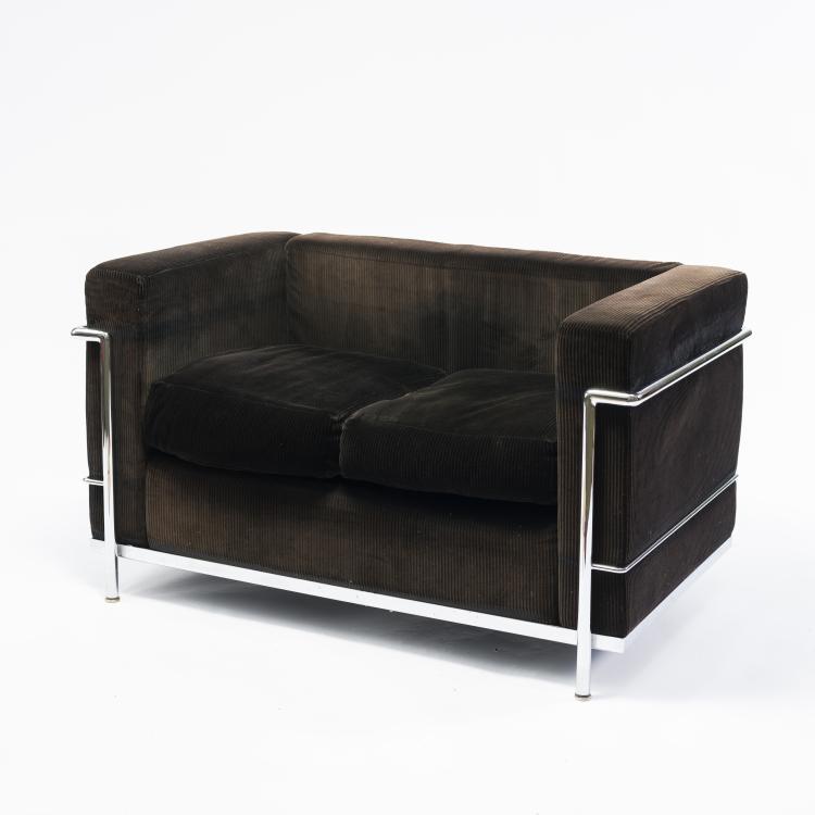 Bild 1 zu Objekt, Zweisitzer-Sofa 'LC 2', 1928, Pierre Jeanneret,Charlotte Perriand,Le Corbusier Charles-&Eacute;douard Jeanneret-Gris, Cassina, Mailand, 161C 459