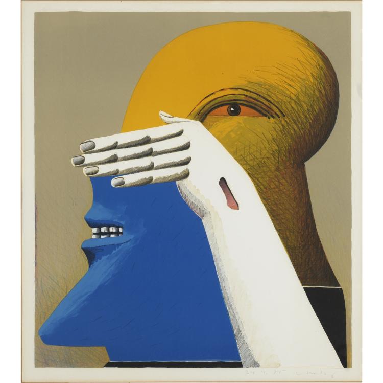 Hauptbild zu Objekt, 'Figur mit zwei Brennweiten', 1975, Horst Antes, 163D 669