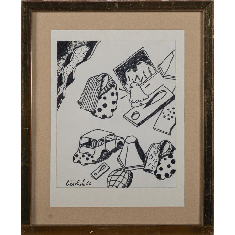 Hauptbild zu Objekt, Ohne Titel, 1966, René Bertholo, 163D 645